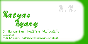 matyas nyary business card